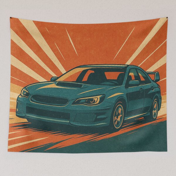 Item preview, Retro JDM Motorsport Wall Art designed and sold by SpeedLineStudio.