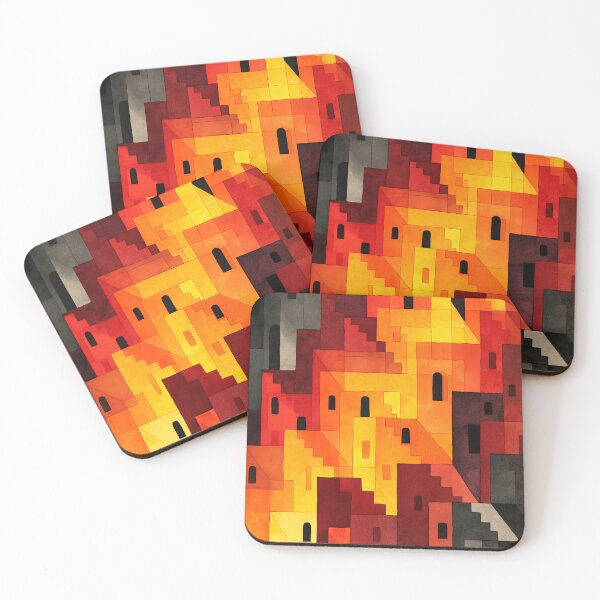 Item preview, Watercolor maze of dreams with impossible stairways designed and sold by Piotrek0001.