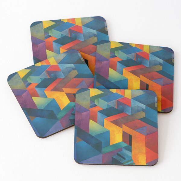 Item preview, Surreal labyrinth vision painted in soft watercolor hues designed and sold by Piotrek0001.