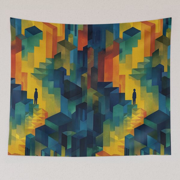 Item preview, Watercolor architecture bending reality with symbolic illusions designed and sold by Piotrek0001.