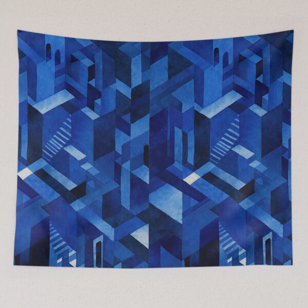 Item preview, Escher inspired dream world full of winding stairs designed and sold by Piotrek0001.
