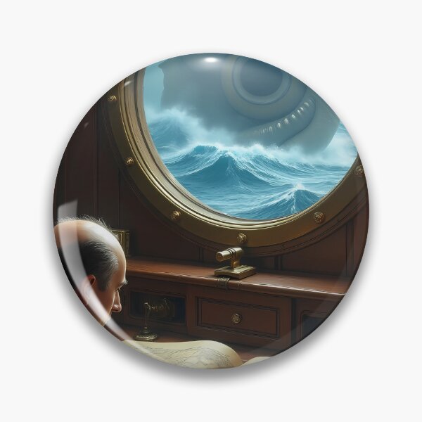 Item preview, The Classical Oceanographer's Study - Nautical Dark Academia Art, Kraken Sea Monster Poster designed and sold by Rilindi.