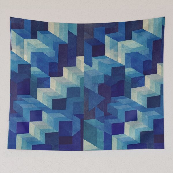 Item preview, Impossible structures captured in calm watercolor composition designed and sold by Piotrek0001.