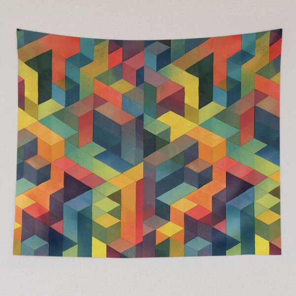 Item preview, Mysterious watercolor staircases creating impossible dreamlike labyrinths designed and sold by Piotrek0001.