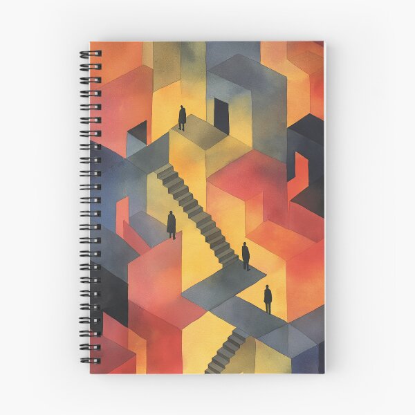Item preview, Visionary watercolor maze merging surreal geometry and symbolism designed and sold by Piotrek0001.