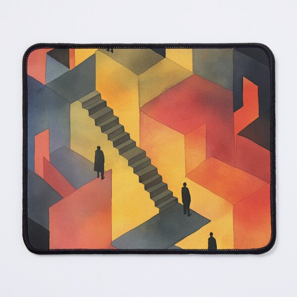 Item preview, Visionary watercolor maze merging surreal geometry and symbolism designed and sold by Piotrek0001.