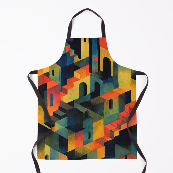 Item preview, Impossible dream worlds unfolding through watercolor stair illusions designed and sold by Piotrek0001.