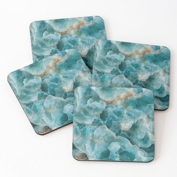 Item preview, Polished Aqua Seamless Pattern – Stylish Gemstone Abstract Artwork designed and sold by DigitaICraft.