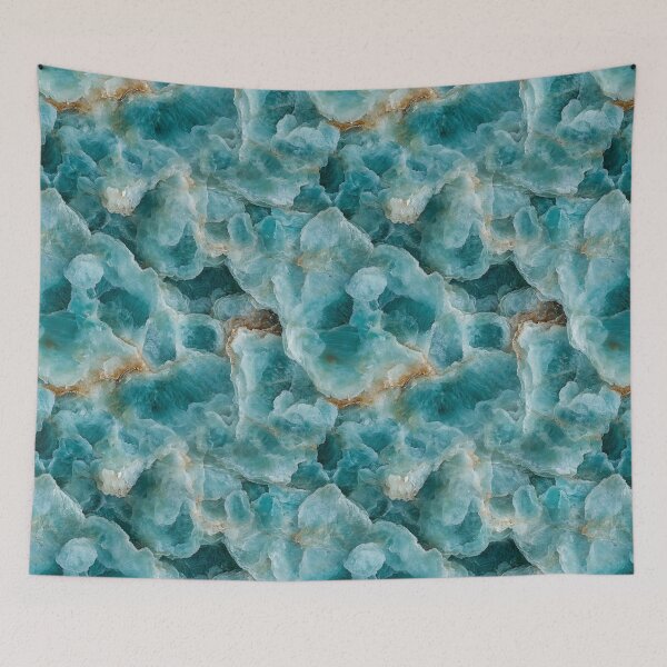 Item preview, Polished Aqua Seamless Pattern – Stylish Gemstone Abstract Artwork designed and sold by DigitaICraft.