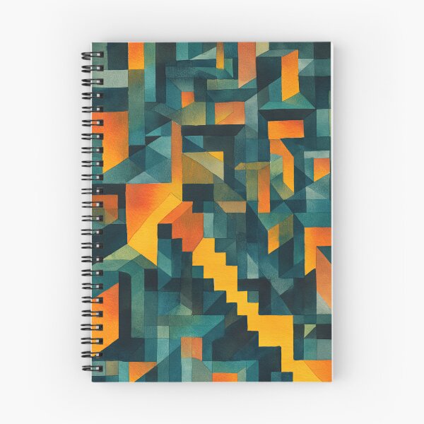 Item preview, Watercolor art of surreal labyrinth and endless stairs designed and sold by Piotrek0001.