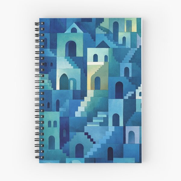 Item preview, Fantastic dream labyrinth painted in calm watercolor tones designed and sold by Piotrek0001.