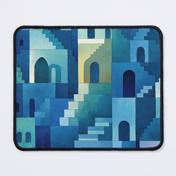 Item preview, Fantastic dream labyrinth painted in calm watercolor tones designed and sold by Piotrek0001.