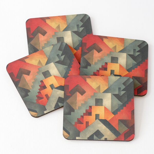 Item preview, Symbolic watercolor stairways leading into impossible dream labyrinths designed and sold by Piotrek0001.