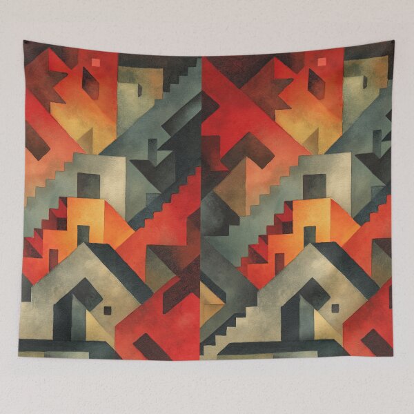 Item preview, Symbolic watercolor stairways leading into impossible dream labyrinths designed and sold by Piotrek0001.