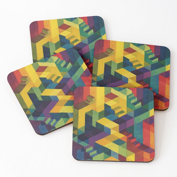 Item preview, Mysterious dream labyrinth rising in surreal watercolor shades designed and sold by Piotrek0001.