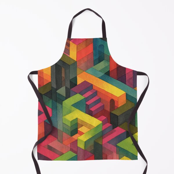 Item preview, Watercolor symbolic labyrinth of endless stairs and illusions designed and sold by Piotrek0001.