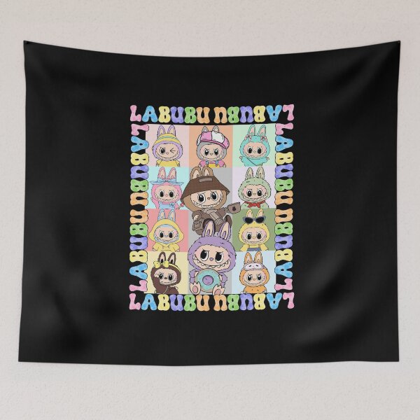 Item preview, Colorful Labubu Character Grid designed and sold by lojadpop.