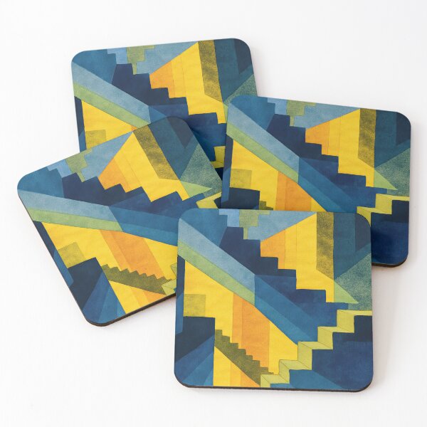 Item preview, Surreal geometric watercolor maze unfolding in dreamlike visions designed and sold by Piotrek0001.