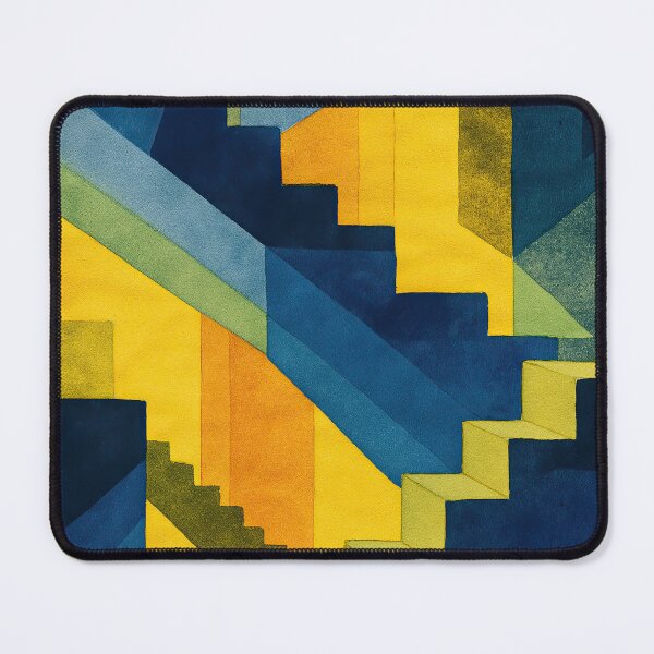 Item preview, Surreal geometric watercolor maze unfolding in dreamlike visions designed and sold by Piotrek0001.