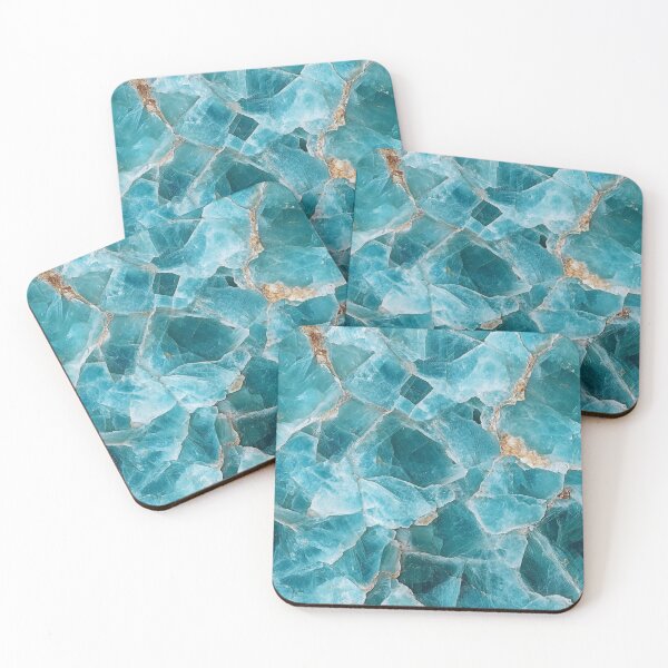 Item preview, Glossy Aqua Mineral Seamless Pattern – Chic Crystal-Inspired Texture designed and sold by DigitaICraft.