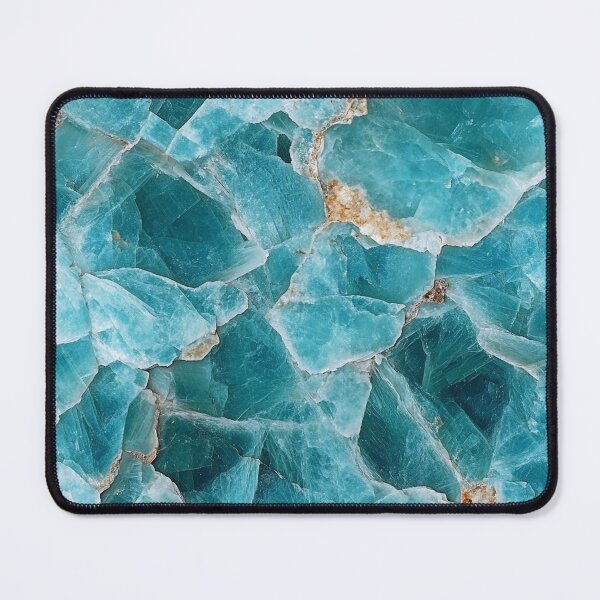 Item preview, Glossy Aqua Mineral Seamless Pattern – Chic Crystal-Inspired Texture designed and sold by DigitaICraft.