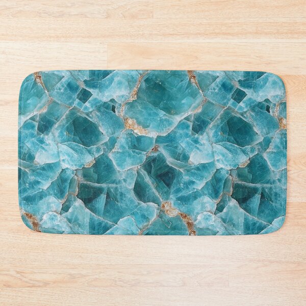 Item preview, Glossy Aqua Mineral Seamless Pattern – Chic Crystal-Inspired Texture designed and sold by DigitaICraft.