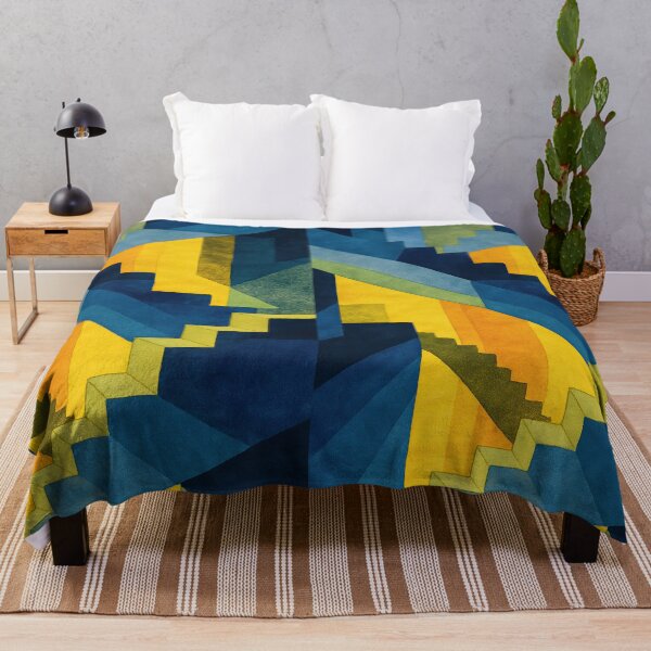 Item preview, Surreal geometric watercolor maze unfolding in dreamlike visions designed and sold by Piotrek0001.