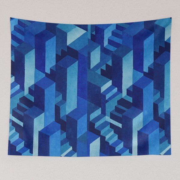 Item preview, Symbolic dreamlike maze designed in surreal watercolor style designed and sold by Piotrek0001.