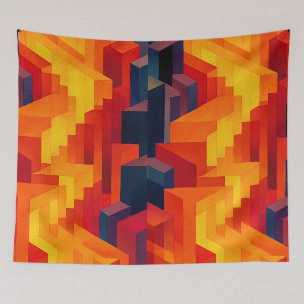 Item preview, Impossible dream labyrinth captured in watercolor artistic vision designed and sold by Piotrek0001.