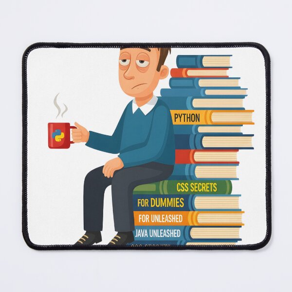 Item preview, Tired Programmer Coding Books and Coffee A Programmers Struggle designed and sold by ASB_MERCH.