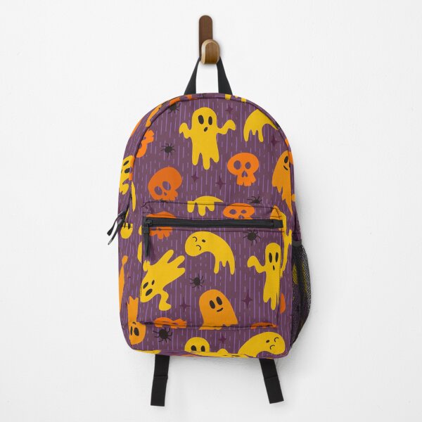 Item preview, Cute Orange Ghost and Skulls Pattern designed and sold by Farissa Designs.