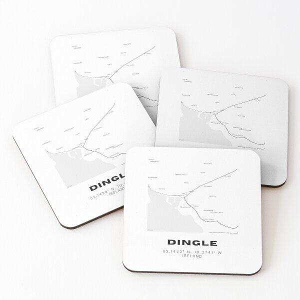 Item preview, Dingle Ireland Map – Minimalist Black & White Wall Art designed and sold by RM-Journey.