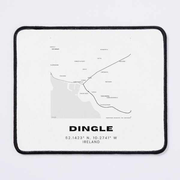 Item preview, Dingle Ireland Map – Minimalist Black & White Wall Art designed and sold by RM-Journey.