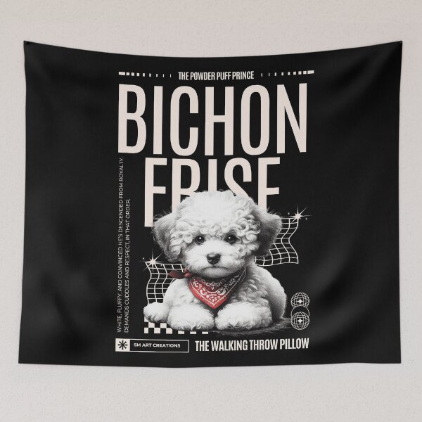 Item preview, Bichon Frisé: The Walking Throw Pillow designed and sold by Ssevi.