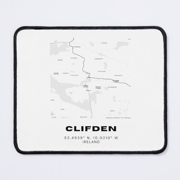 Item preview, Clifden Ireland Map – Minimalist Irish Coastal Town Poster designed and sold by RM-Journey.