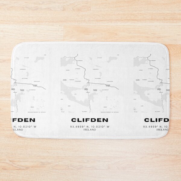 Item preview, Clifden Ireland Map – Minimalist Irish Coastal Town Poster designed and sold by RM-Journey.