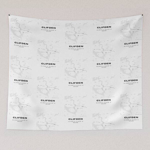 Item preview, Clifden Ireland Map – Minimalist Irish Coastal Town Poster designed and sold by RM-Journey.