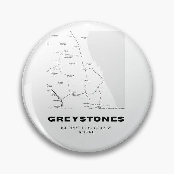 Item preview, Greystones Ireland Map – Minimalist Black & White Travel Print designed and sold by RM-Journey.