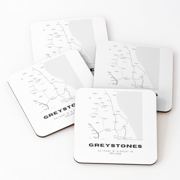 Item preview, Greystones Ireland Map – Minimalist Black & White Travel Print designed and sold by RM-Journey.