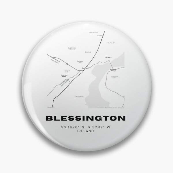 Item preview, Blessington Ireland Map – Minimalist Black & White Town Poster designed and sold by RM-Journey.
