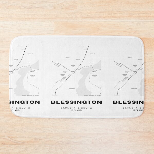 Item preview, Blessington Ireland Map – Minimalist Black & White Town Poster designed and sold by RM-Journey.