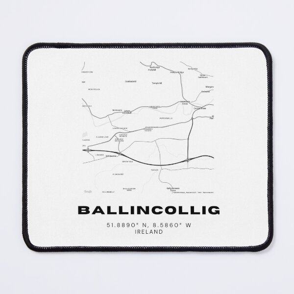 Item preview, Ballincollig Ireland Map – Minimalist Black & White Travel Art designed and sold by RM-Journey.