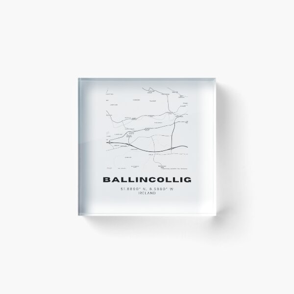 Item preview, Ballincollig Ireland Map – Minimalist Black & White Travel Art designed and sold by RM-Journey.