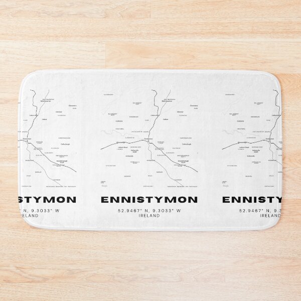 Item preview, Ennistymon Ireland Map – Minimalist Black & White Town Poster designed and sold by RM-Journey.