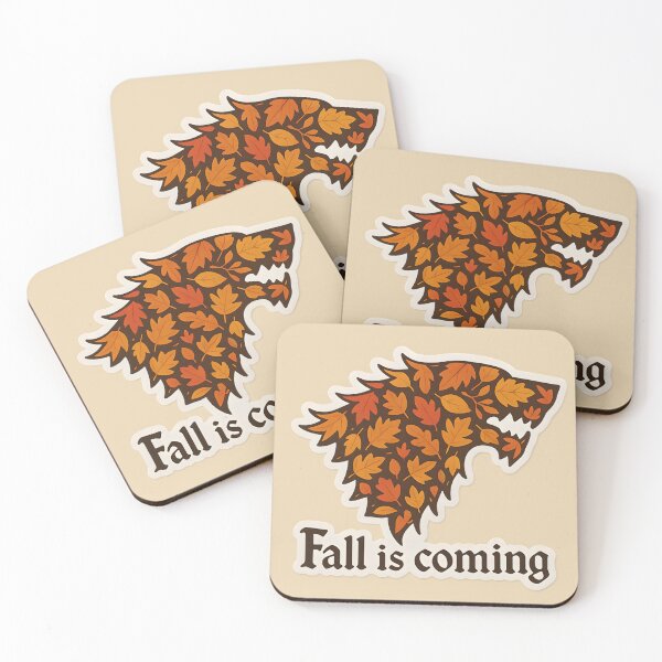 Item preview, ? Fall Is Coming – Game of Thrones Autumn Direwolf Sticker designed and sold by MAVNALE.