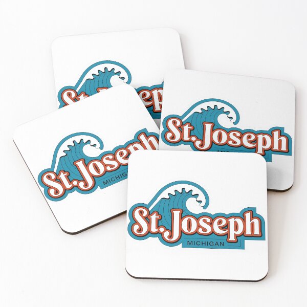 Item preview, St. Joseph Michigan 70s Retro Wave Decal designed and sold by TheOldMittenIllustrated.