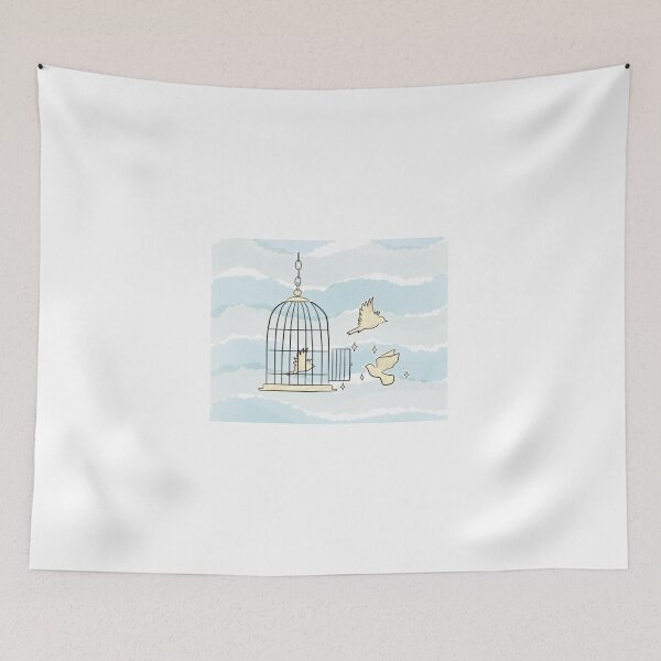 Item preview, birds escaping the cage designed and sold by langebleu.