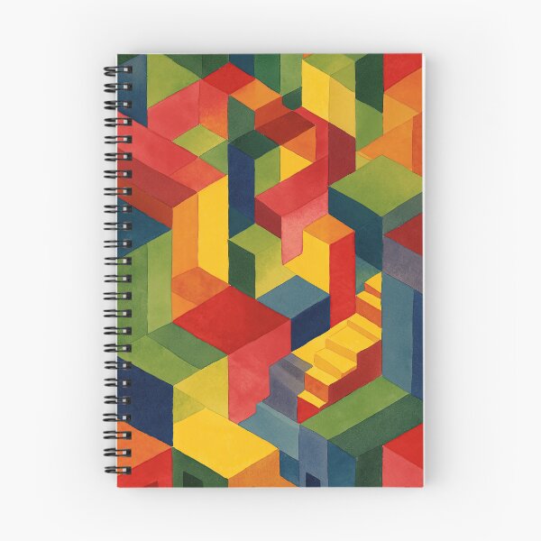 Item preview, Watercolor maze of illusions with surreal dream stairways designed and sold by Piotrek0001.