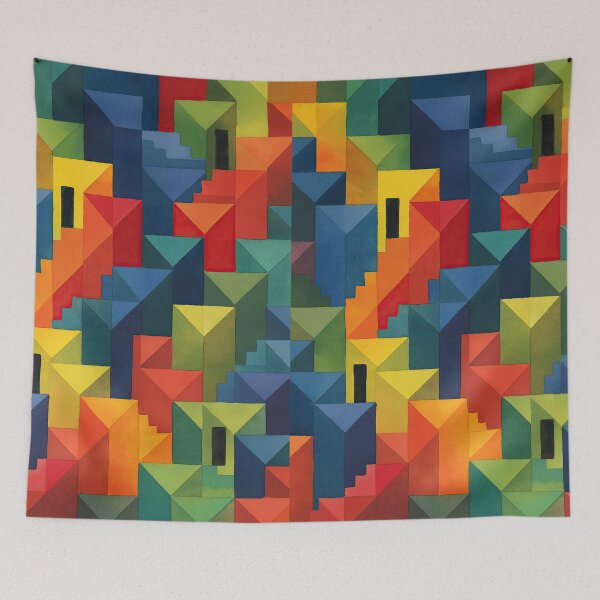Item preview, Impossible dream labyrinth captured in balanced watercolor design designed and sold by Piotrek0001.