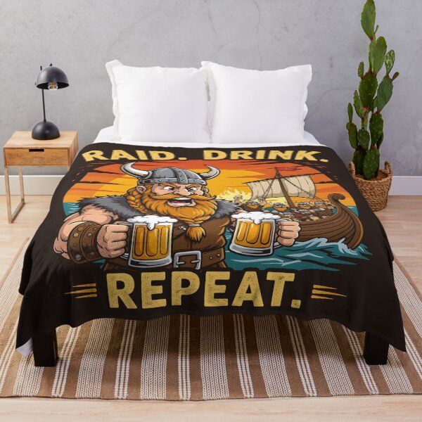 Item preview, funny drinking Viking Party Raid designed and sold by Uglyandcute.
